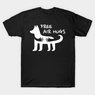 Free Air Hugs Cute Dog Puppy Social Distancing T-Shirt